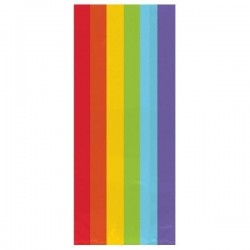 PAQ.25/U BOLSA CELO ARCOIRIS 12,7X29,2CM