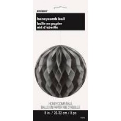 BOLA PAPEL NEGRO/PLATA 20,3CM