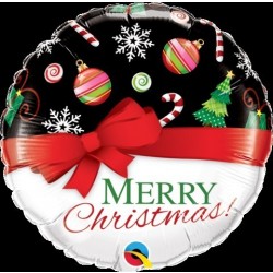 $D GLOBO 18" FOIL REDONDO MERRY CHRISTMA