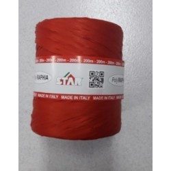   R/CINTA 15X200MTS RAFIA ROJO