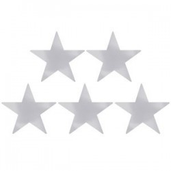   5 SILUETAS ESTRELLA PLATA 22,86CM