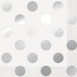  PAQ.16/U SERVILLETA TOPO PLATA 25CM