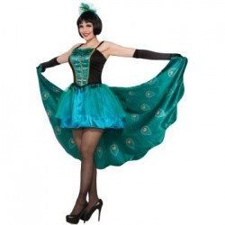  DISFRAZ T-M/L TRAJE CORTO PAVO REAL