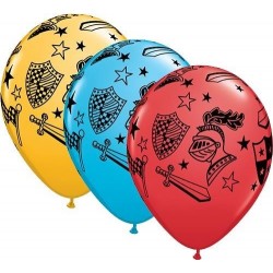 $D 25 GLOBOS 11" LATEX CABALLERO MEDIEVA