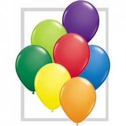 100 GLOBOS 5" LATEX  COLOR SURTIDO