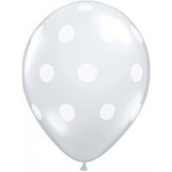 25 GLOBOS 11" LATEX TRANSPARENTE TOPO