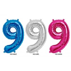 $ GLOBO 16"FOIL P/COLGAR N9 METAL PLAT