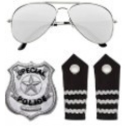 SET POLICIA GAFAS HOMBRERAS CHAPA