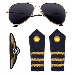 SET PILOTO GAFAS HOMBRERAS BROCHE