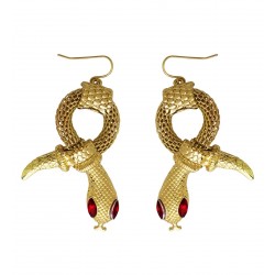   PENDIENTES SERPIENTE C/OJO ORO