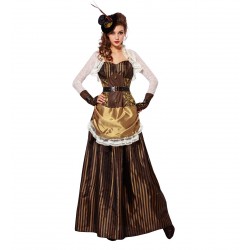  DISFRAZ T-L STEAMPUNK VESTIDO LARGO