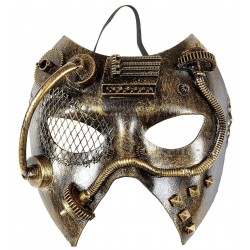 MASCARA ENTERA STEAMPUNK COBRE
