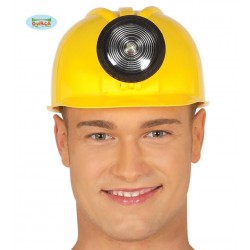    CASCO OBRERO AMARILLO CON LUZ