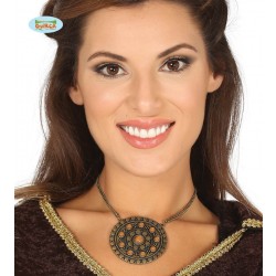 $ D     COLLAR MEDALLON ORO VIEJO