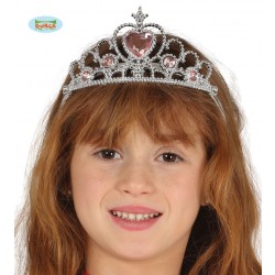 DIADEMA INFANTIL CORAZON ROSA PRINCESA