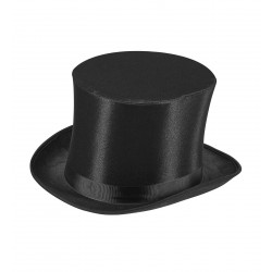   SOMBRERO ADUL CHISTERA SATEN NEGRO
