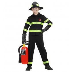 $DDISFRAZ 8A10AÑOS BOMBERO NEGRO