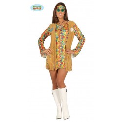  DISFRAZ T-M HIPPIE CHALECO FLECO