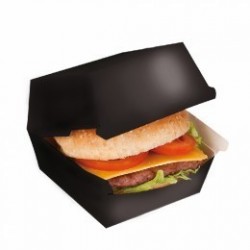 50 CAJAS BURGUER NEGRA 14X12,5X8CM