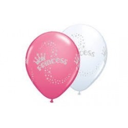 $D 25 GLOBOS 11" LATEX PRINCESS GLITTER
