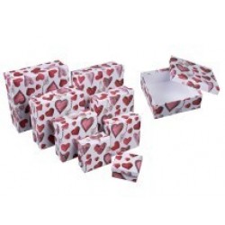 CAJA REGALO BLANCA CORAZON 16,5X16,5X6CM