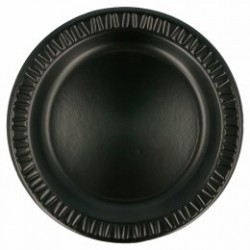 $D   125/U PLATO FOAM NEGRO 23CM