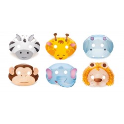 6 CARETAS CARTON ANIMALES SURT.