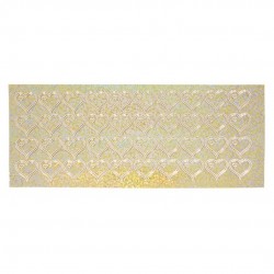  1 PLIEGO 40 ETIQUETA CORAZON ORO
