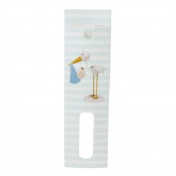 FUNDA CIGUEÑA RAYA CELESTE CON BOLIGRAFO