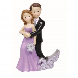FIGURA NOVIOS ABRAZADOS 25 ANIVERSARIO