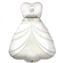 $D GLOBO 38" FOIL  VESTIDO NOVIA BODA
