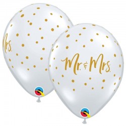 25 GLOBOS 11" LATEX TRANSPARENTE MRMRS