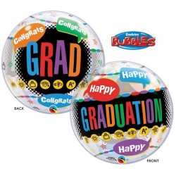 $ GLOBO 22" BURBUJA GRADUATION GRAD