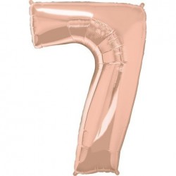   GLOBO 34" FOIL FORMA N7 ROSA ORO