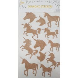 PAQ.PEGATINAS UNICORNIO GLITTER