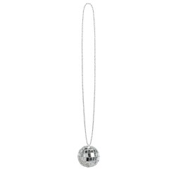   COLLAR BOLA DISCO PLATA