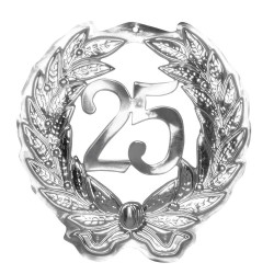 COLGANTE 25 ANIVERSARIO PLATA 42X42CM