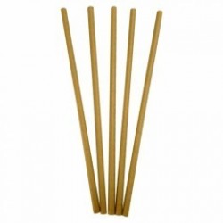 250 PAJITAS RECTA PAPEL KRAFT 20CM