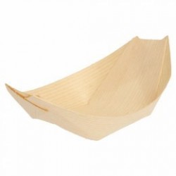 100 BARQUITA HOJA PINO 9X6X1,5CM
