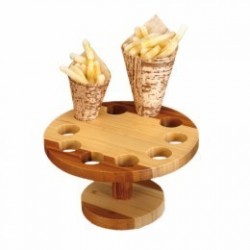 EXPOSITOR 10 CONOS MADERA 18X9CMS