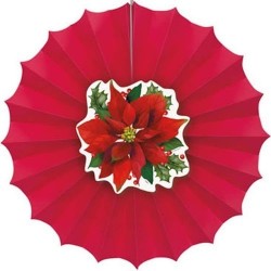  COLGANTE ABANICO PONSETIA ROJA