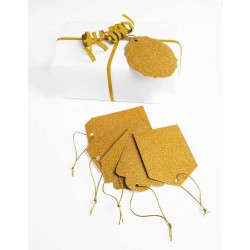   PAQ.6/U ETIQ DE REG GLITTER ORO