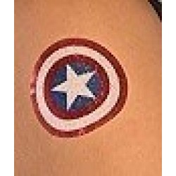TATUAJE GLITTER CAPITAN AMERICA