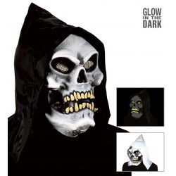 MASCARA CALAVERA CAPUCHA OJOS FLUOR