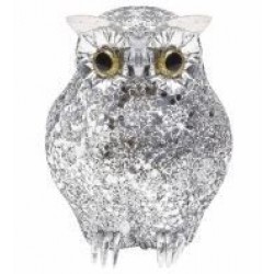 BUHO ESCARCHA PLATA 11CM