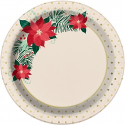  PAQ.8/U PLATO ORO POINSETIA 17,8CM
