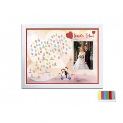MARCO HUELLAS BODA NUESTRO ENLACE 43X33
