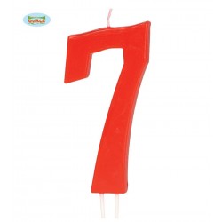    BLISTER VELA ROJA N7 12CM