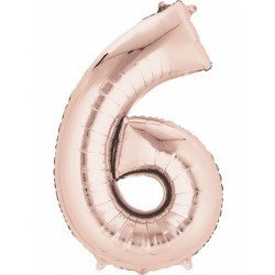  GLOBO 34" FOIL FO N6 META ROSA ORO