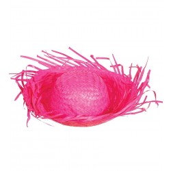   SOMBRERO PAJA ROSA DESPUNTANDO